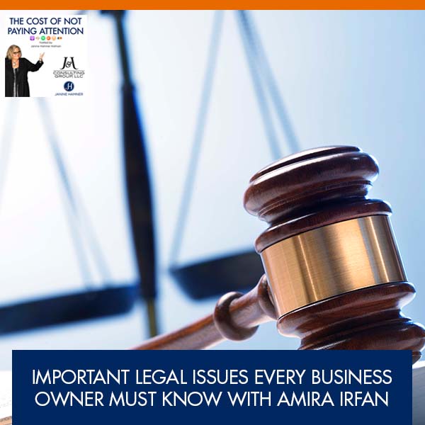 Important Legal Issues Every Business Owner Must Know With Amira Irfan